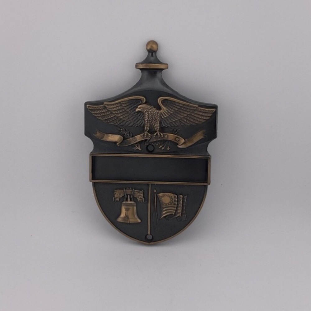 Heritage Door Knocker Plaque/Plate Colonial Eagle Liberty Bell Flag‎ VTG